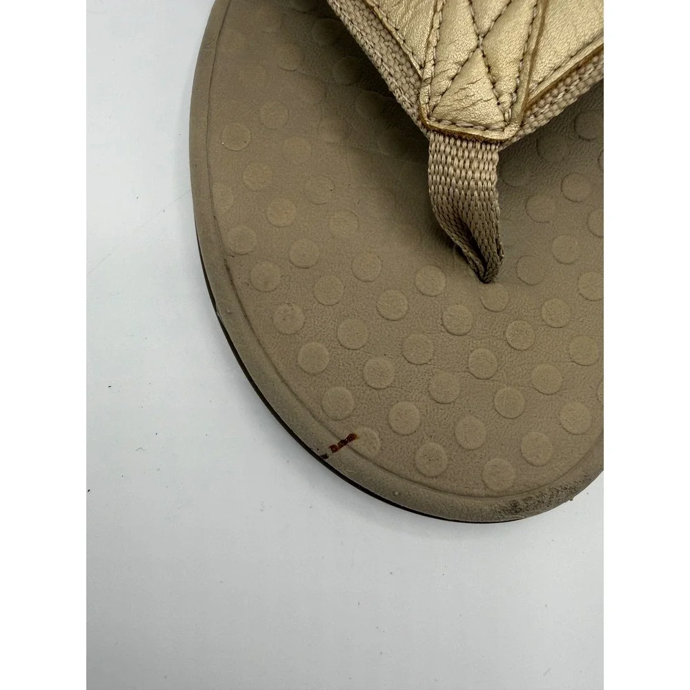 Vionic Tide II Gold Orthotic Sandals Womens 7 Beach Resort Pool Summer Support